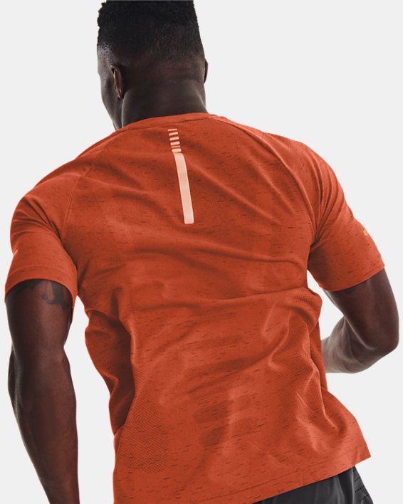 Haut à manches courtes sans coutures UA Vanish Run pour homme, Orange, pdpMainDesktop image number 0